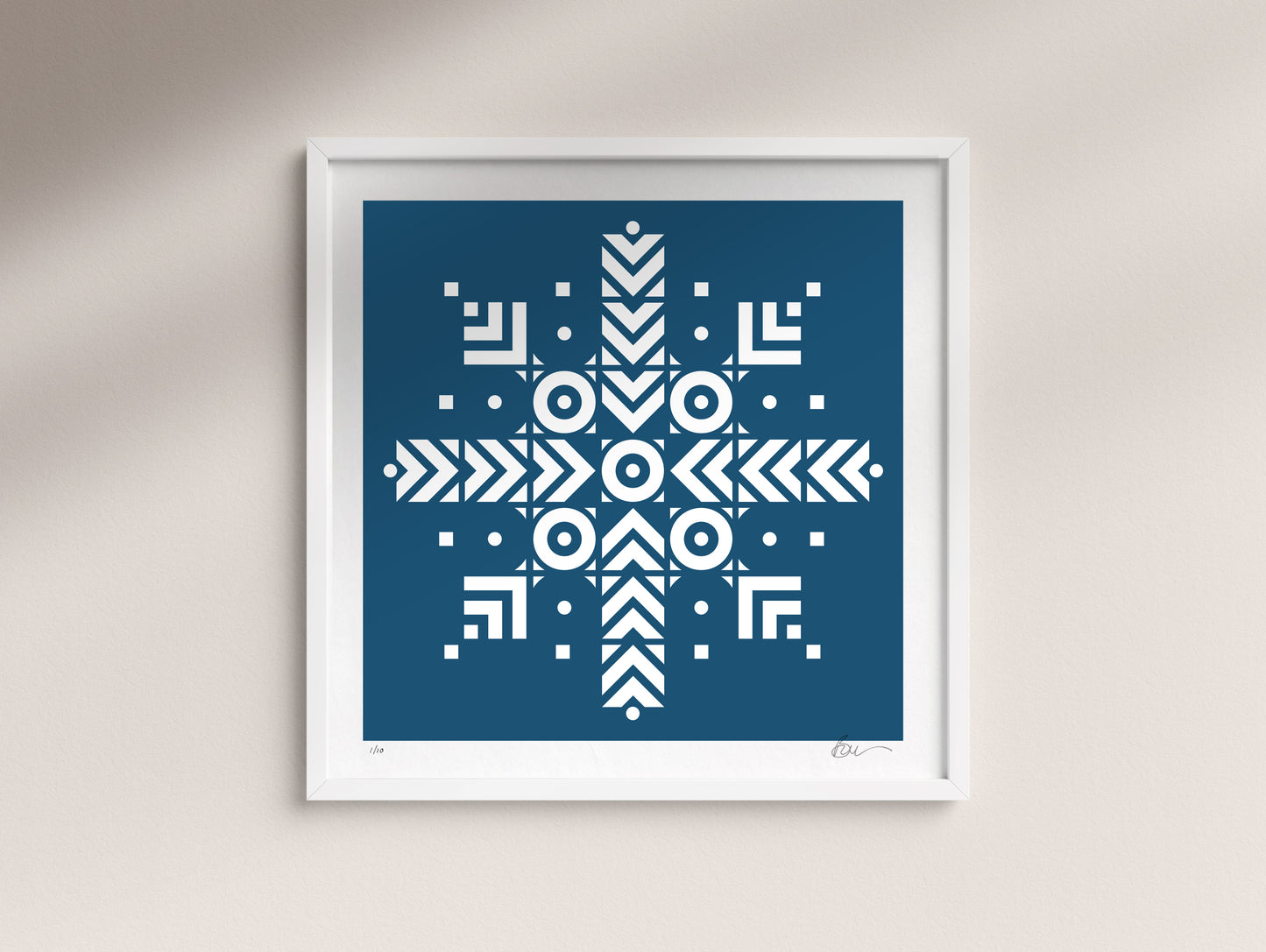Snowflake One-Color Screen Print 2025
