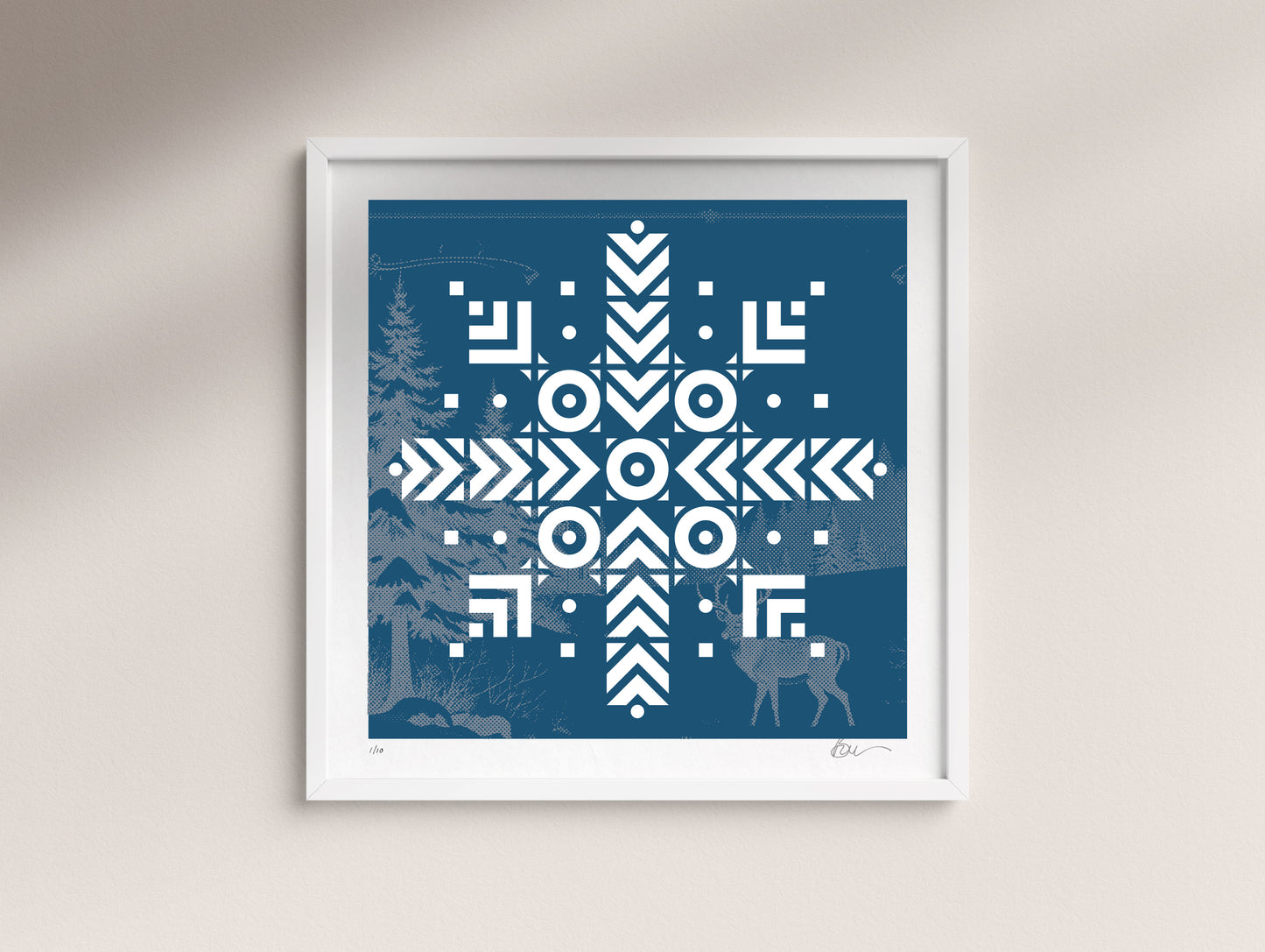 Snowflake Two Color Screen Print 2025