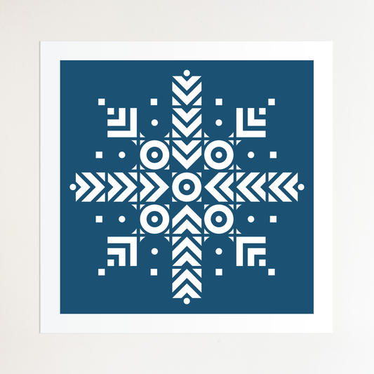 Snowflake One-Color Screen Print 2025