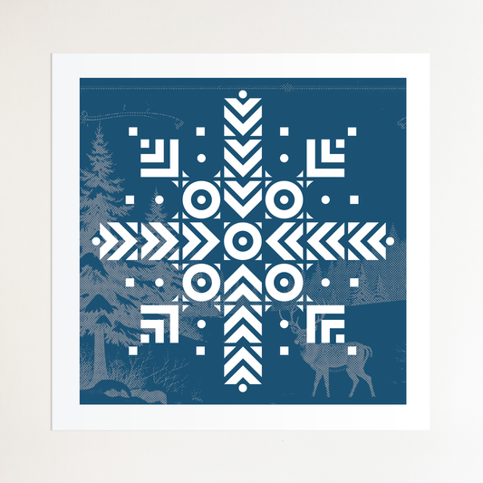 Snowflake Two Color Screen Print 2025