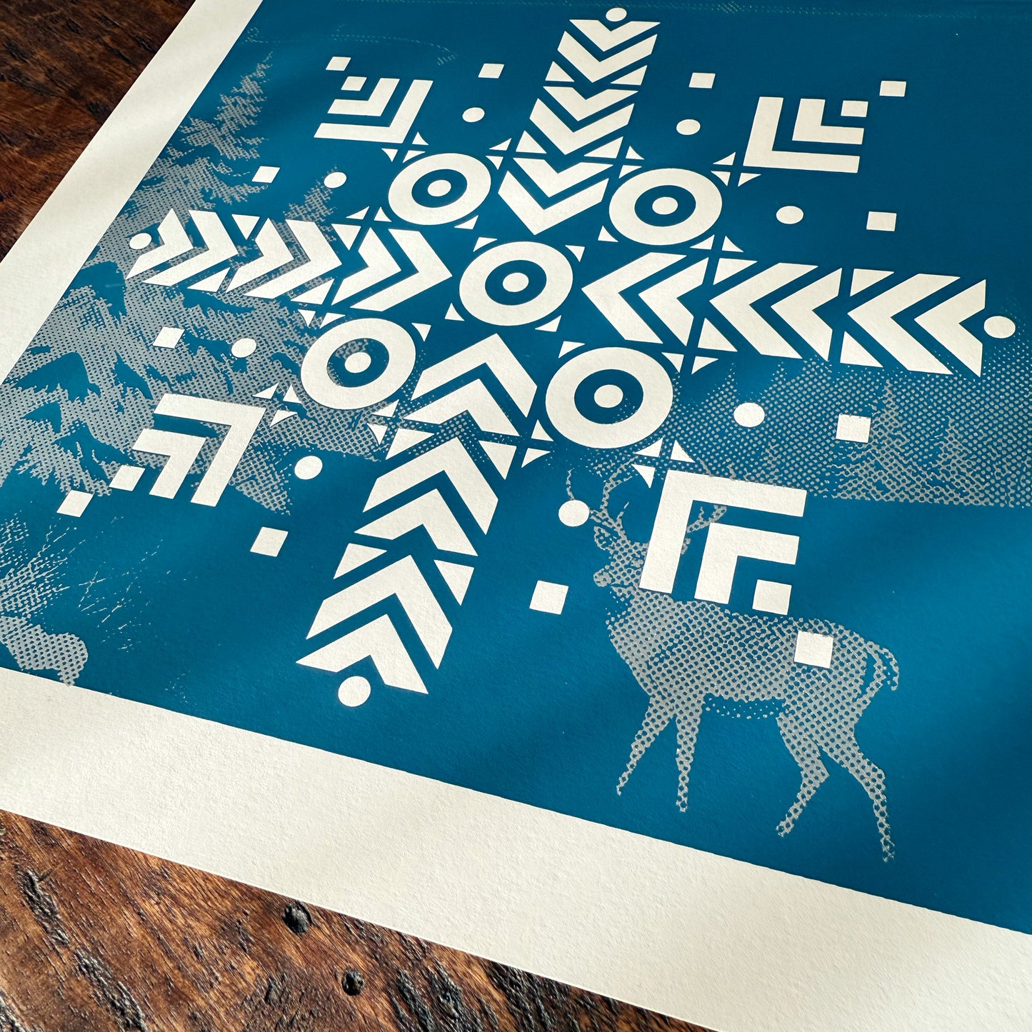 Snowflake Two Color Screen Print 2025